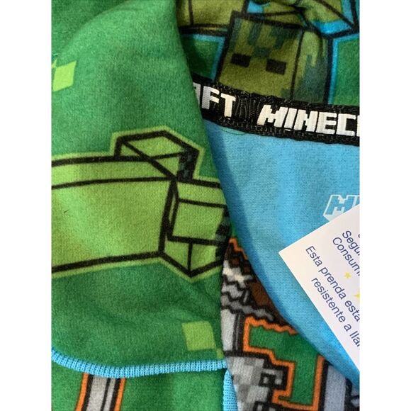 Minecraft Boys Pajama Set PJs 2-Pc Set Kids Sleepwear Long Sleeve Coat Style - Picture 10 of 12